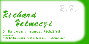 richard helmeczi business card